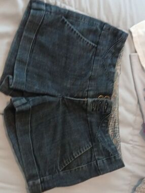 Boom Boom Jeans Dark Wash Denim Shorts in Black-Charcoal